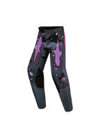 Alpinestars Jugend Fluid Lone Hose, Motocross-Rennhose in Grau Camo und Lila aus strapazierfähigem Polygewebe.