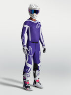 Alpinestars Supertech Vesta Trikot und Gear Set, Herren-Motocross-Ausrüstung in Blau und Weiß, athletische Passform.