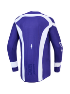 Alpinestars Supertech Vesta Trikot, Motocross-Renntrikot für Herren, Dunkelblau und Weiß, Stretch-Mesh, Rückansicht.