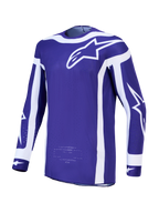 Alpinestars Supertech Vesta Trikot, Herren-Motocross-Renntrikot, Dunkelblau und Weiß, aus leichtem Stretch-Mesh.