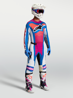Alpinestars Techstar Maven Trikot und Ausrüstungsset, Herren-Motocross-Outfit in Blau und Hot Coral, athletische Passform.