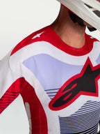 Alpinestars Techstar Maven Trikot, Motocross, Rot und Lila, lasergefertigte Perforationen und athletische Passform