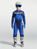 Alpinestars Techstar Swan Gear Set, Men's Motocross Racing Outfit, Blue and Deep Blue, Athletic Race Fit.