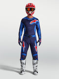 Alpinestars 2027 Racer Hunt Gear Set, blue and red motocross outfit for men with matching jersey, pants, and performance boots.