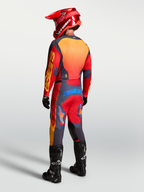 Alpinestars Racer Hunt Trikot, rote und graue Herren-Motocross-Ausrüstung, Rückansicht mit Race-Passform und Belüftungseinsätzen.