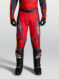 Alpinestars 2027 Racer Hunt Pants on-model, Men's Motocross Pants, Fire Red and Graystone, featuring a pre-curved race fit.