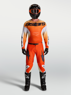 Alpinestars Racer Amber Trikot und Racer Amber Gear Set, Herren-Motocross-Rennausrüstung in Orange und Weiß, atmungsaktive Race-Passform aus leichtem, langlebigem Funktionsmaterial.