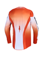 Alpinestars Racer Amber Trikot, Herren-MX-Trikot, Rot-Weiß, feuchtigkeitsableitend, verlängerter Rücken, Rückansicht.