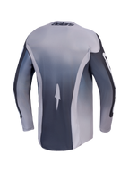 Alpinestars Racer Amber Trikot, Herren-Motocross-Trikot in Grau und Helllila, Rückansicht aus leichtem Polygewebe.