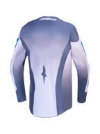 Alpinestars Racer Amber Trikot und 2027 Gear Set, Herren-Motocross-Trikot in Aschgrau und UCLA Blau, Rückansicht mit Mesh-Einsätzen.