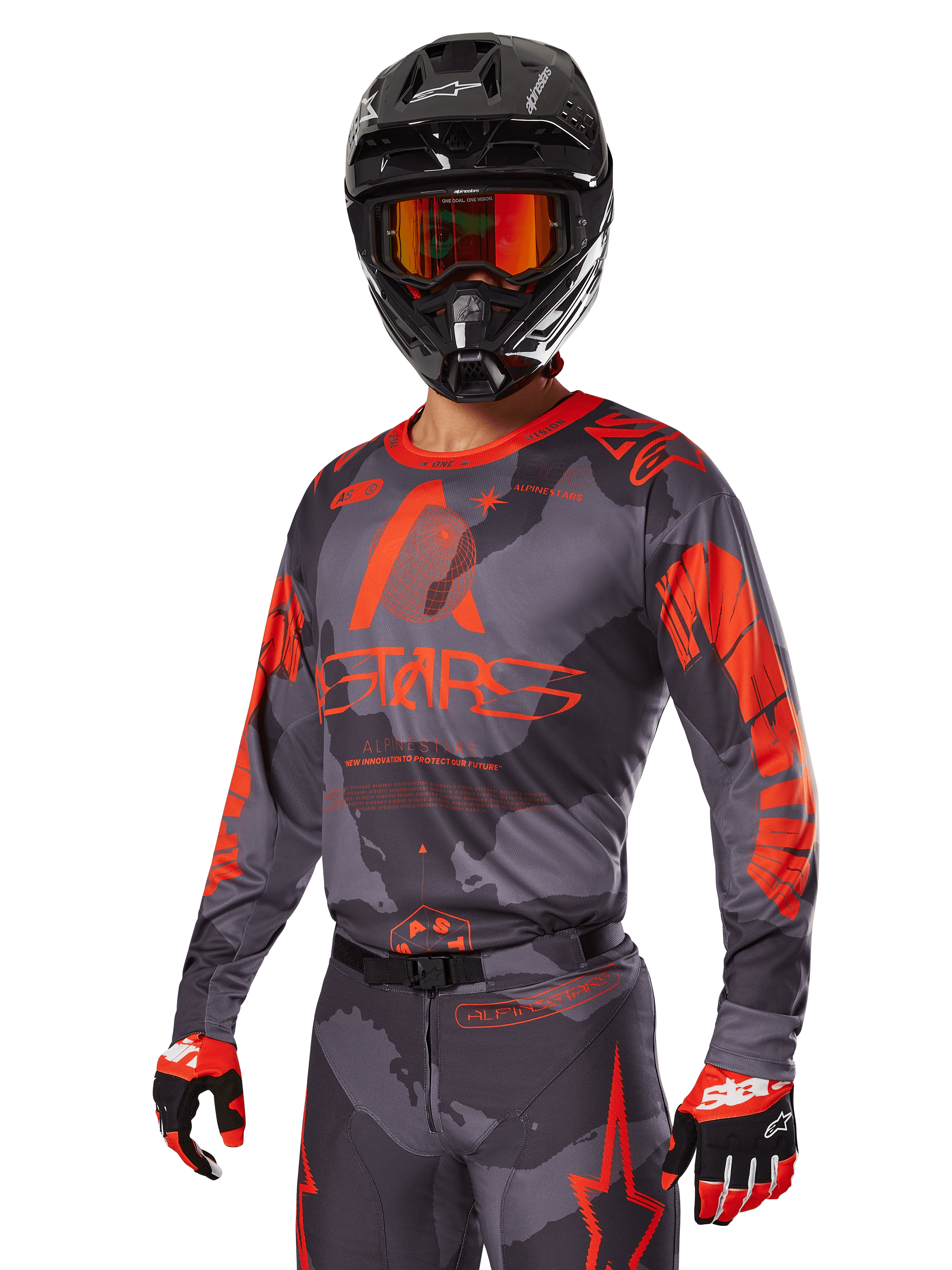 2025 Racer Hollow Jersey - GRAY MOTOCROSS Jerseys | Alpinestars