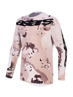 Alpinestars Racer Lone Trikot, Herren-Motocross-Oberteil in Desert-Camo und Schwarz, feuchtigkeitsableitendes Polygewebe.