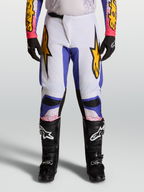 Alpinestars Fluid Drag Hose 2027, Herren-Motocross-Hose, Helllila und Blau mit goldenen Akzenten, Offroad-Rennsport.