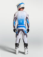 Alpinestars Men's Fluid Drag Jersey, Motocross Gear in Graystone and UCLA Blue, breathable textile for off-road racing.