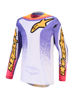 Alpinestars Fluid Drag Trikot, Herren-Motocross-Trikot, Helllila und Blau, feuchtigkeitsableitendes Polygewebe.