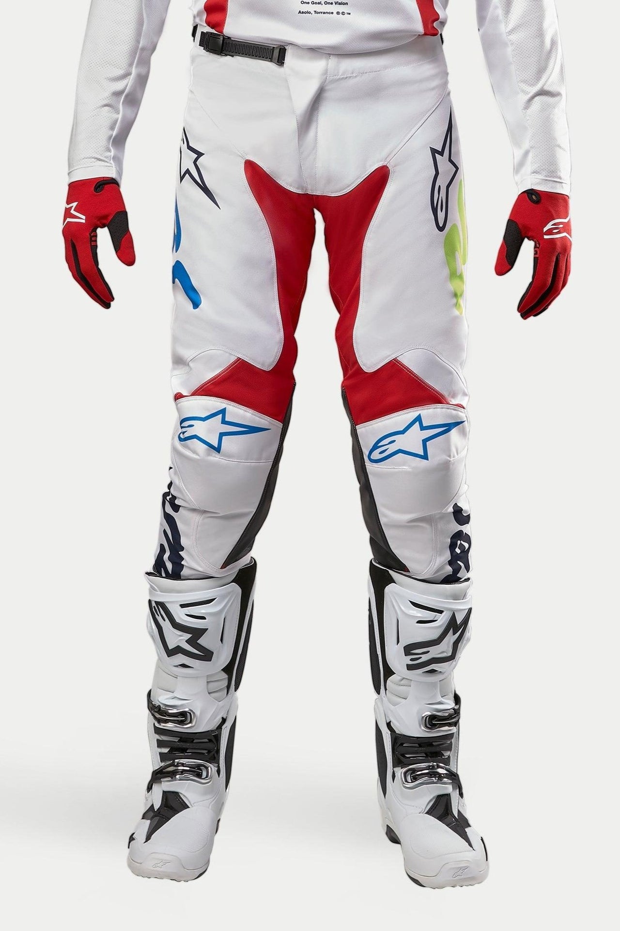 Pantaloni Moto Cross Enduro Bambino Alpinestars YOUTH RACER HANA Bianco Multicolore P129650 Pantaloni Moto Cross Enduro Bambino Alpinestars YOUTH RACER HANA Bianco Multicolore P129650