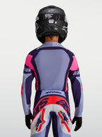 Alpinestars Supertech Jugend-Trikot Dyna 2027, Motocross-Trikot in Lila und Pink, atmungsaktives Stretch-Mesh, Rückansicht