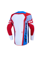 Alpinestars Supertech Jugend-Trikot Dyna AND Jugendliche Supertech Dyna Gear Set, Motocross-Trikot, Rückansicht, Rot und Blau, atmungsaktives Stretch-Mesh