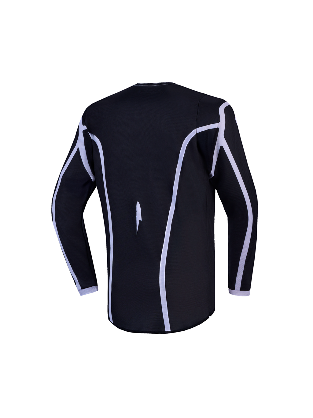 Alpinestars Fluid Apex V2 Jugend-Trikot, Schwarz und Weiß, Motocrosstrikot mit ergonomischem Schnitt und verlängertem Saum.