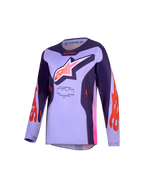 Alpinestars Fluid Hunt Jugend-Trikot, Motocross-Trikot in Hellviolett und Dunkellila, feuchtigkeitsableitendes MX-Oberteil.