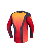 Alpinestars Fluid Hunt Jugend-Trikot, rot-graues Motocross-Shirt mit verlängerter Rückenpartie für junge Offroad-Fahrer.