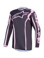 Alpinestars Stella Fluid Apex V2 Trikot, Damen-Motocrosstrikot in Grau und Pink, atmungsaktives Polygewebe.