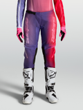 Alpinestars Stella Fluid Kepler Pants, women's purple and rouge red motocross pants with reinforced knees.