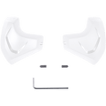 Alpinestars Elbow Sliders, White, replacement elbow slider set including two polyurethane inserts, mounting screws, and hex key, anatomically shaped for motorcycle racing suits