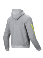 Alpinestars Chrome V2 Sport Hoodie, Urban Riding, Man, Gray Heather and Fluo Yellow, Tech Fleece, CE Certified Class A.