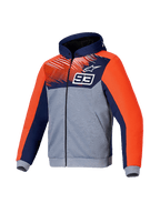 Alpinestars MM93 Chrome V2 Sport Kapuzenjacke, CE-zertifizierte Motorradjacke mit Aramid-Verstärkungen und Nucleon Flex Plus Protektoren, Blau, Grau und Rot