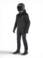 Alpinestars Moflow Air Tech Hoodie, Urban Motorradjacke für Herren, Schwarz, Mesh, Tech-Air 3 Ready, getragen von einem Model.