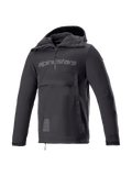 Alpinestars Sherpa Kapuzenjacke, schwarzer Softshell-Motorrad-Anorak für Herren, winddichte Urban Riding Jacke, Tech-Air® Ready.