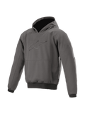 Alpinestars Ageless Hoodie, urbane Motorradjacke für Herren, Grau, mit Nucleon-Protektoren und CE-Zertifizierung.