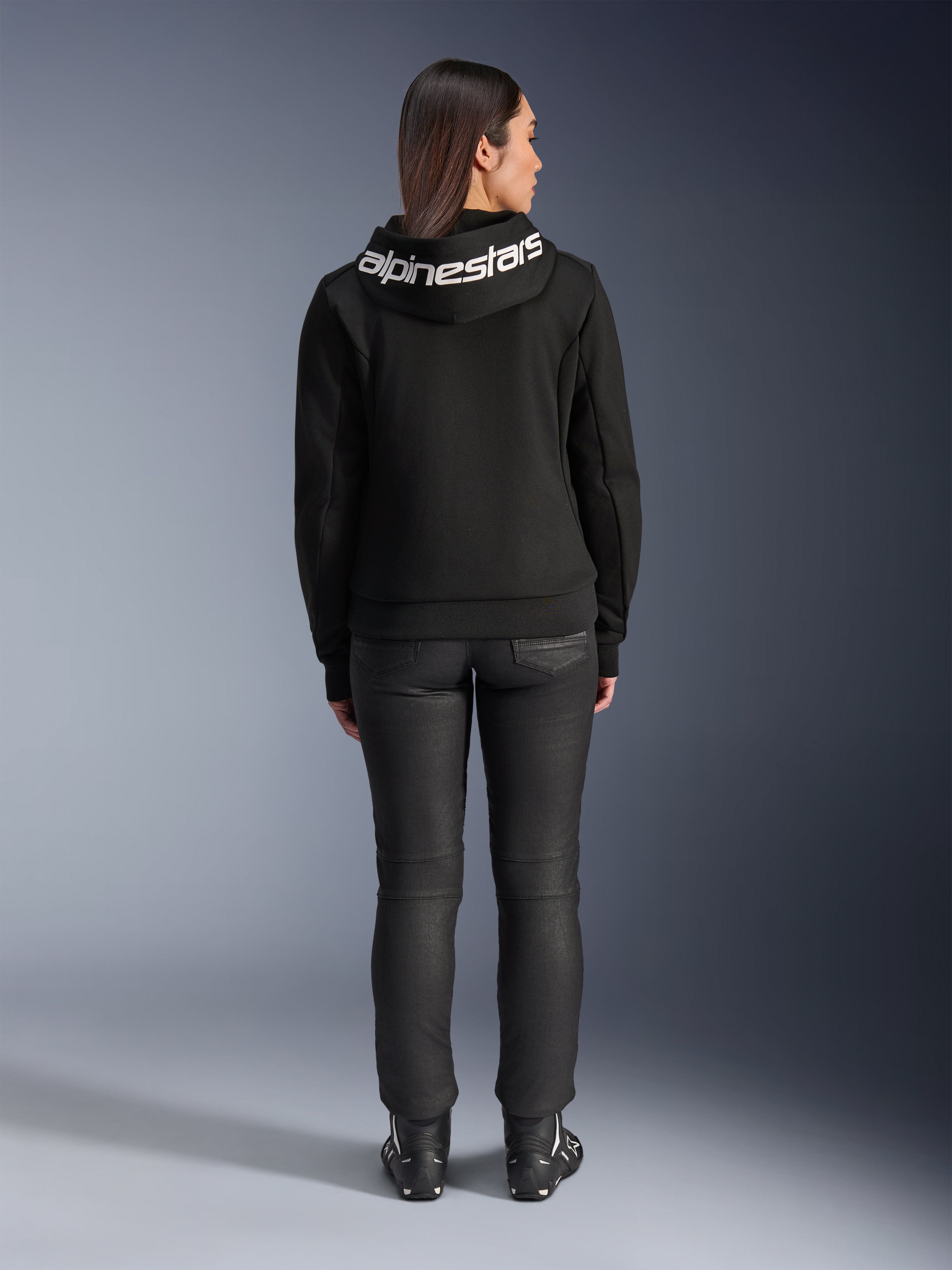 Stella Chrome V2 Sport - Black Motorcycle Hoodie | Alpinestars®