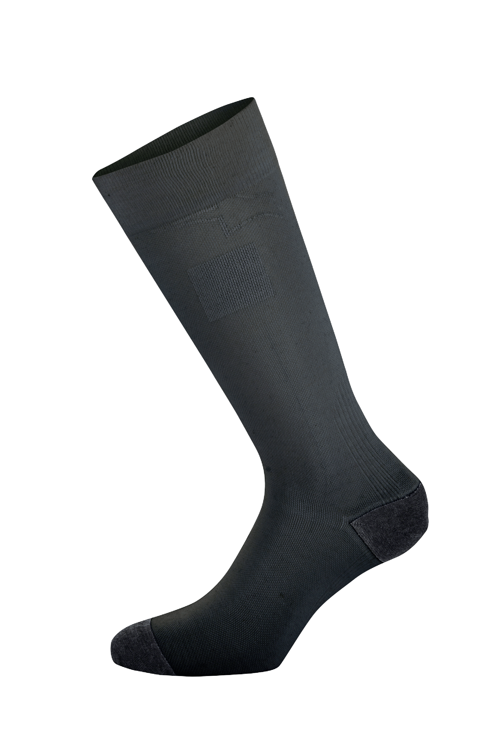 Alpinestars ZX V4 Socken, schwarze Auto-Rennsocken, nahtlose technische Konstruktion, wadenhoch mit gerippten Kompressionszonen und verstärkter Ferse und Zehenpartie, feuerhemmendes Aramid-Material für den Motorsport