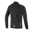 Alpinestars Race V3 Langarm-Oberteil, Rückansicht, schwarze feuerfeste Funktionswäsche, strukturiertes Strickdesign, lange Ärmel mit Rippbündchen, FIA-Homologationsetiketten am unteren Rücken
