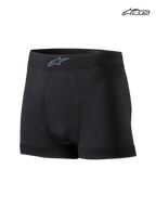 Alpinestars Tech ZX Boxershorts, flammhemmende Auto-Rennsport-Basisschicht, Schwarz, mit leichter LENZING FR-Konstruktion und FIA-Zertifizierung