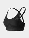 Alpinestars Stella TECH ZX Bra, Auto-Rennsport-Basisschicht für Damen, Schwarz, mit grauem Astars-Logo auf der Brust, überkreuzten Rücken-Trägern und nahtlosen Rippdetails, flammhemmendes LENZING FR-Gewebe für den Motorsport-Einsatz