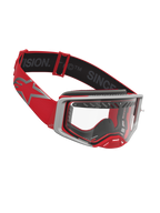 Alpinestars Supertech Schutzbrille Dura Air Fluid, Motocross-Brille in Rot und Silber mit klarer Sichtscheibe und Belüftung.