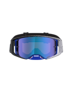 Alpinestars Supertech Hiten Motocross-Schutzbrille, blau verspiegelte Scheibe, Blau und Schwarz, gesprenkeltes Rahmen-Design