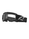 Alpinestars Vision Schutzbrille OTG, Motocross-Brille, Schwarz und Grau mit klarer Sichtscheibe, breites schwarzes gewebtes Brillenband mit weißem Alpinestars-Logo, Deep-Volume-Rahmen für Brillenträger, Schutzausrüstung für den Offroad-Einsatz