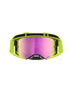 Alpinestars Supertech Vesta Motocross-Schutzbrille, Gelb Fluo, pink verspiegelte Scheibe für klare Offroad-Sicht.