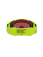 Alpinestars Supertech Vesta Motocross-Schutzbrille, Gelb Fluo und Schwarz, mit Marken-Strap und verspiegeltem Glas.