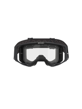 Alpinestars Vision 8 Corp Goggles - Dual Pane, Motocross Goggles, Black frame with Clear dual-pane lens, front view showing outriggers and "ONE GOAL. ONE VISION." branding, technical eye protection for off-road racing