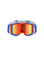 Alpinestars Vision 8 Wordmark Brille, Motocross-Brille, Blau und Orange mit rot verspiegelter Linse, weites Sichtfeld und leistungsstarker A-FLEX-Rahmen für den Offroad-Rennsport