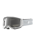 Alpinestars Vision 8 Amber Goggles - Mirror, white and silver motocross goggles with a silver mirrored anti-fog lens.