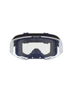 Alpinestars Vision 8 Schutzbrille Amber, Unisex Motocross-Schutzbrille in Weiß und Navy-Blau, A-FLEX Rahmen mit klarer Sichtscheibe und RAM-AIR Belüftungssystem.