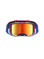 Alpinestars Vision 8 Schutzbrille Maven, Motocross-Brille in Rot und Schwarz mit verspiegeltem rotem Glas und A-FLEX-Rahmen.