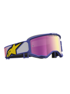Alpinestars Vision 5 Schutzbrille Drag, Motocross-Schutzbrille, Lila und Pink, verspiegelte Scheibe, RAM-AIR-Belüftung.