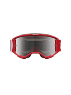 Alpinestars Vision 5 Hone Motocross-Schutzbrille, Rot und Weiß, silbern verspiegelte Scheibe, RAM-AIR-Belüftungssystem.